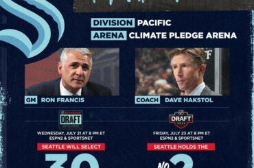 @seattlekraken 101 : mercredi 21 juillet à 20h HE sur ESPN2, @sportsnet et @tva...