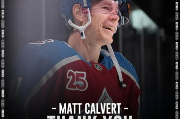 566 matchs dans la LNH Félicitations et bonne retraite, Matt Calvert!...