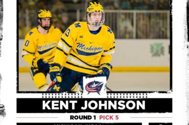Les @bluejacketsnhl sélectionnent @kentjohnson.13 au cinquième rang !  #NHLDraft...
