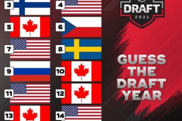 Pop quiz !  Dites-nous l'année et les quatre meilleurs choix Ne manquez pas le repêchage de la #NHLD 2021 pour...