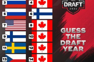 Année et trois premiers choix... Allez-y !  Ne manquez pas le #NHLDraft 2021 le 23 juillet à 20h...