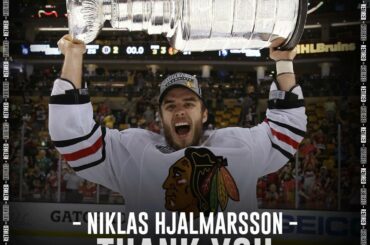 821 Jeux.  3 coupes Stanley.  Félicitations pour cette formidable carrière, Niklas Hjalmarsson !  ...