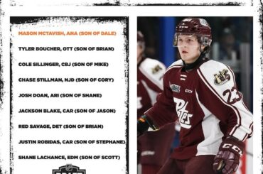 FAMILLE!  Certains anciens joueurs notables de la LNH ont vu leurs fils être sélectionnés dans t ...