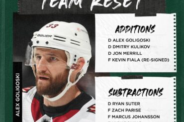Le vétéran défenseur Alex Goligoski apportera de l'expérience à la ligne bleue, mais...