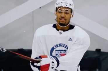 Certains des gars de @nyrangers sont déjà de retour sur la glace à l'entraînement !  ( @nyrangers)...