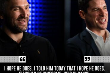 Sidney Crosby ne pourrait pas être plus excité par la poursuite du hockey d'Alex Ovechkin...