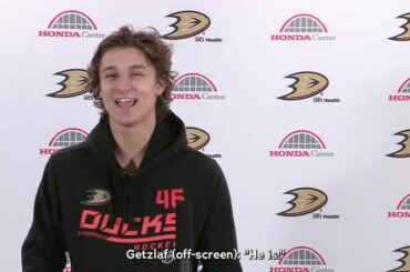 Si vous demandez à Ryan Getzlaf si @trevorzegras est toujours un débutant, la réponse est...