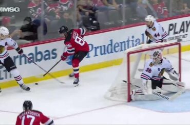 Comme un disque, baby Spins and scores, style @jackhughes.  #NHLFaceOff...