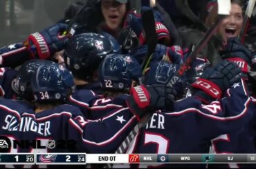 C'est un Laine Laser pour mettre fin aux choses dans @easportsnhl OT #NHLFaceOff...