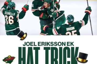 @joelerikssoneek et le @minnesotawild ont passé une soirée inoubliable... Un tour du chapeau m...
