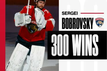 Félicitations à Sergei Bobrovsky pour avoir frappé 3⃣0⃣0⃣ carrière N...