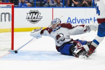 "Bonjour, nous aimerions signaler un vol..." Darcy Kuemper avec un peu de BRILLANCE.  ...