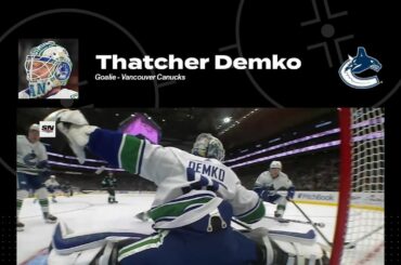 -Thatcher Demko (@tdemko30) s'étire -Darcy Kuemper (@kuemps35) désespéré...
