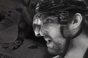 PHOTO D'ART 54 heures plus tard, ce dessin d'Alex Ovechkin est terminé !  ( @piet...