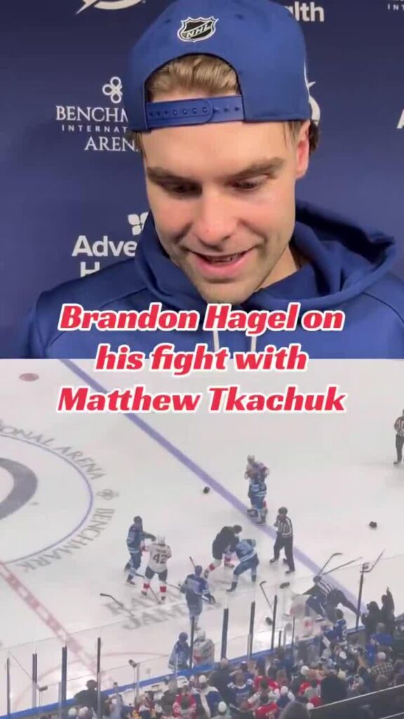 Brandon Hagel discute de son combat avec Matthew Tkachuk