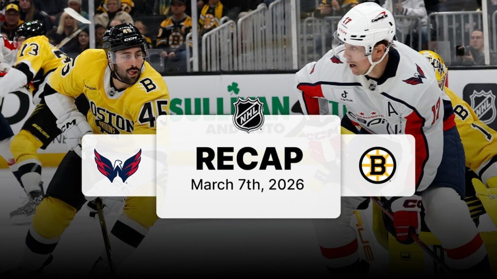 Capitales contre Bruins | Faits saillants de la LNH | 07 mars 2026