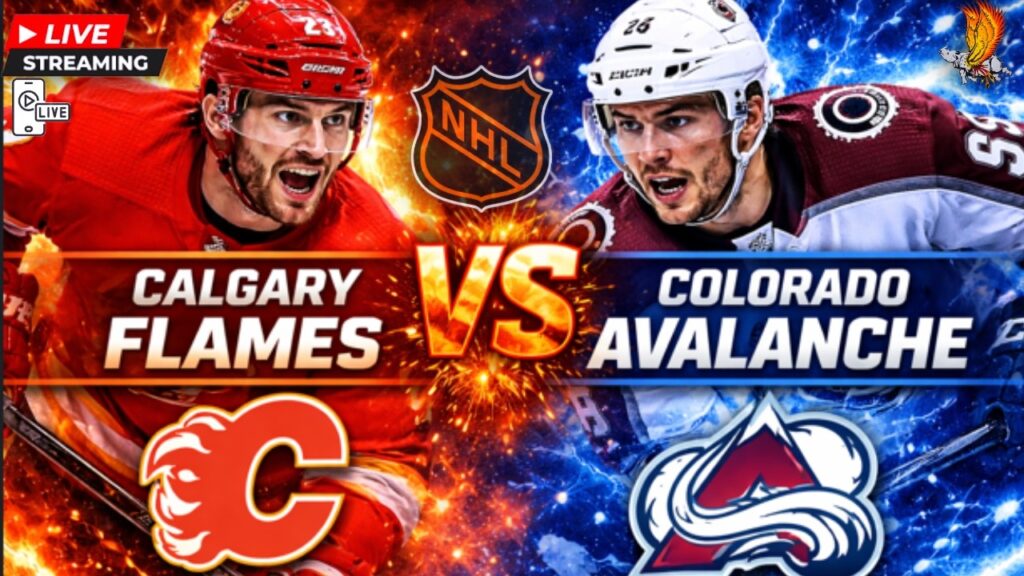 Flames de Calgary contre Avalanche du Colorado : jeu vertical en direct de la LNH par Play and Watch Party