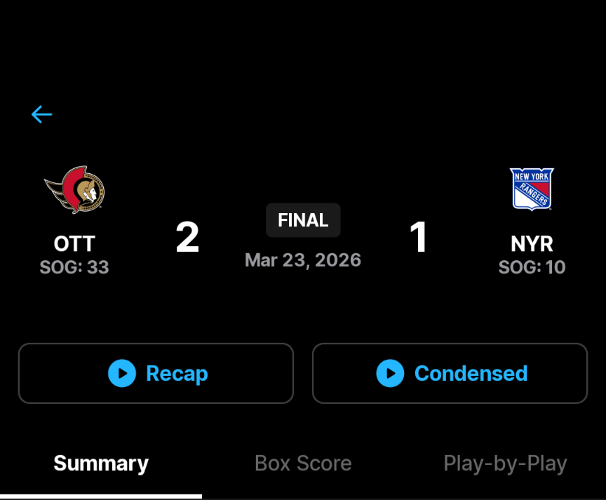 NYR a reçu une autre chance le lendemain