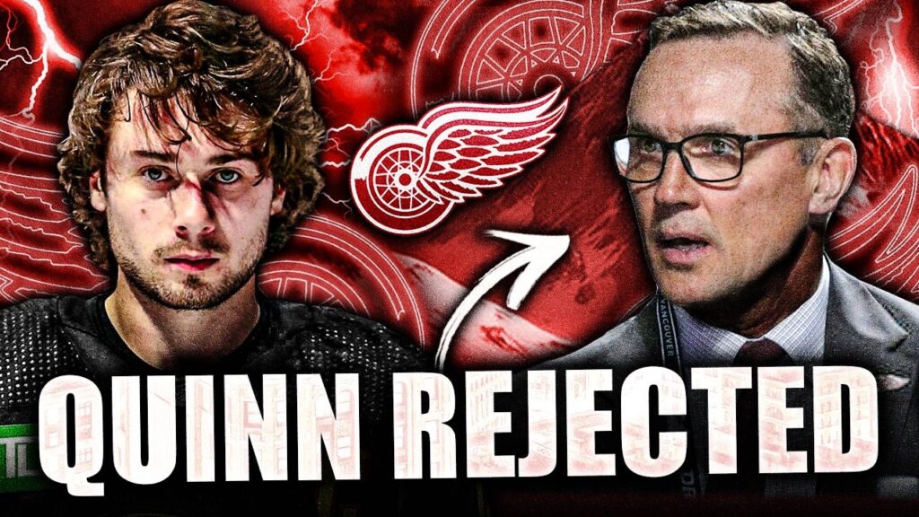 ÉNORME NOUVELLE DES RED WINGS DE DTROIT : QUINN HUGHES A REJETÉ STEVE YZERMAN DIRECTEMENT DANS LES NÉGOCIATIONS COMMERCIALES CONFIRMÉES