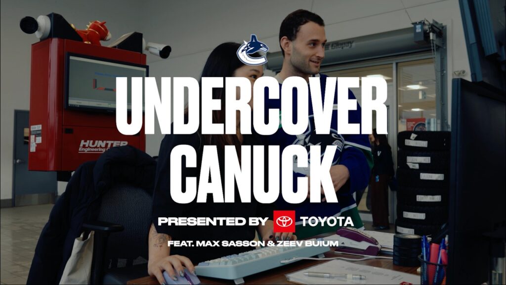 Undercover Canuck chez Toyota avec Zeev Buium et Max Sasson