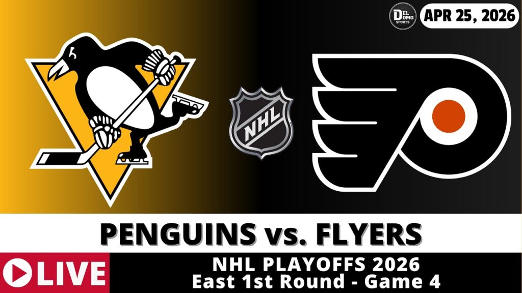 PITTSBURGH PENGUINS VS PHILADELPHIA FLYERS 🏒 Score du match des séries éliminatoires de la LNH Radio Play-by-Play