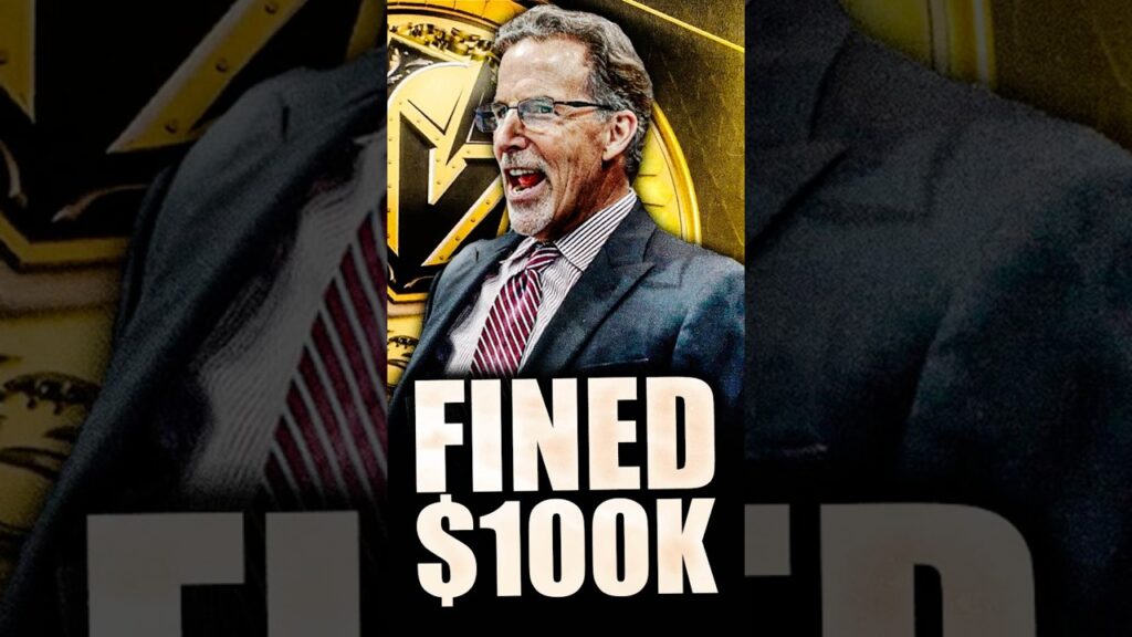 JOHN TORTORELLA A FAIT UNE ERREUR BIZARRE : LES GOLDEN KNIGHTS DE VEGAS FORFAIT LE CHOIX DE REPêchage + AMENDE DE 100 000 $