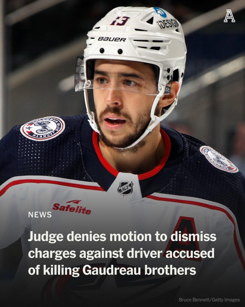 Une requête visant à rejeter les accusations portées contre le conducteur accusé du meurtre de la star de la LNH Johnny Gaudreau et de son frère Matthew a été rejetée devant le tribunal lundi après-midi.