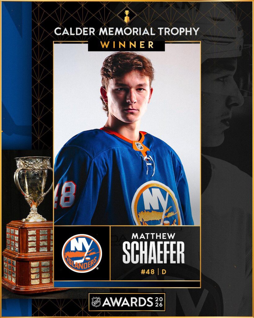 Matthew Schaefer remporte le Calder
