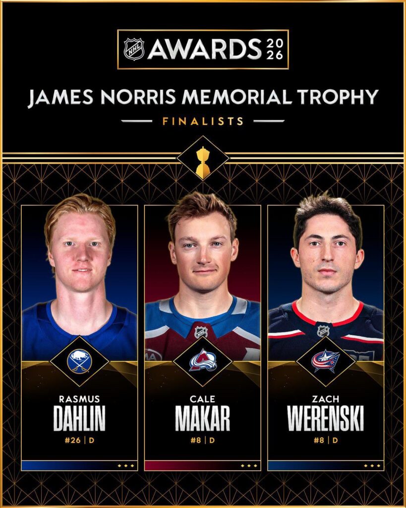Werenski, Makar et Dahlin sont les finalistes Norris